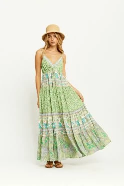 Sacramento Maxi Dress - Apple -Dress Shop 01 1197