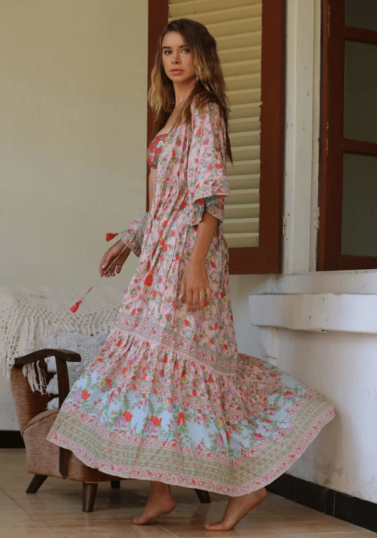 Pishon Kimono Dress - Lotus - Preorder 1 Pishon Kimono Dress - Lotus - Preorder