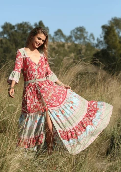 Havillah Maxi Dress - Rococco Red - Preorder