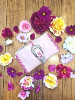 Esmeralda Clutch Bag - Nat/Fuchsia