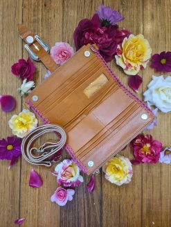 Esmeralda Clutch Bag - Tan/Fuchsia 12 Esmeralda Clutch Bag - Tan/Fuchsia -Dress Shop 20230412 141131