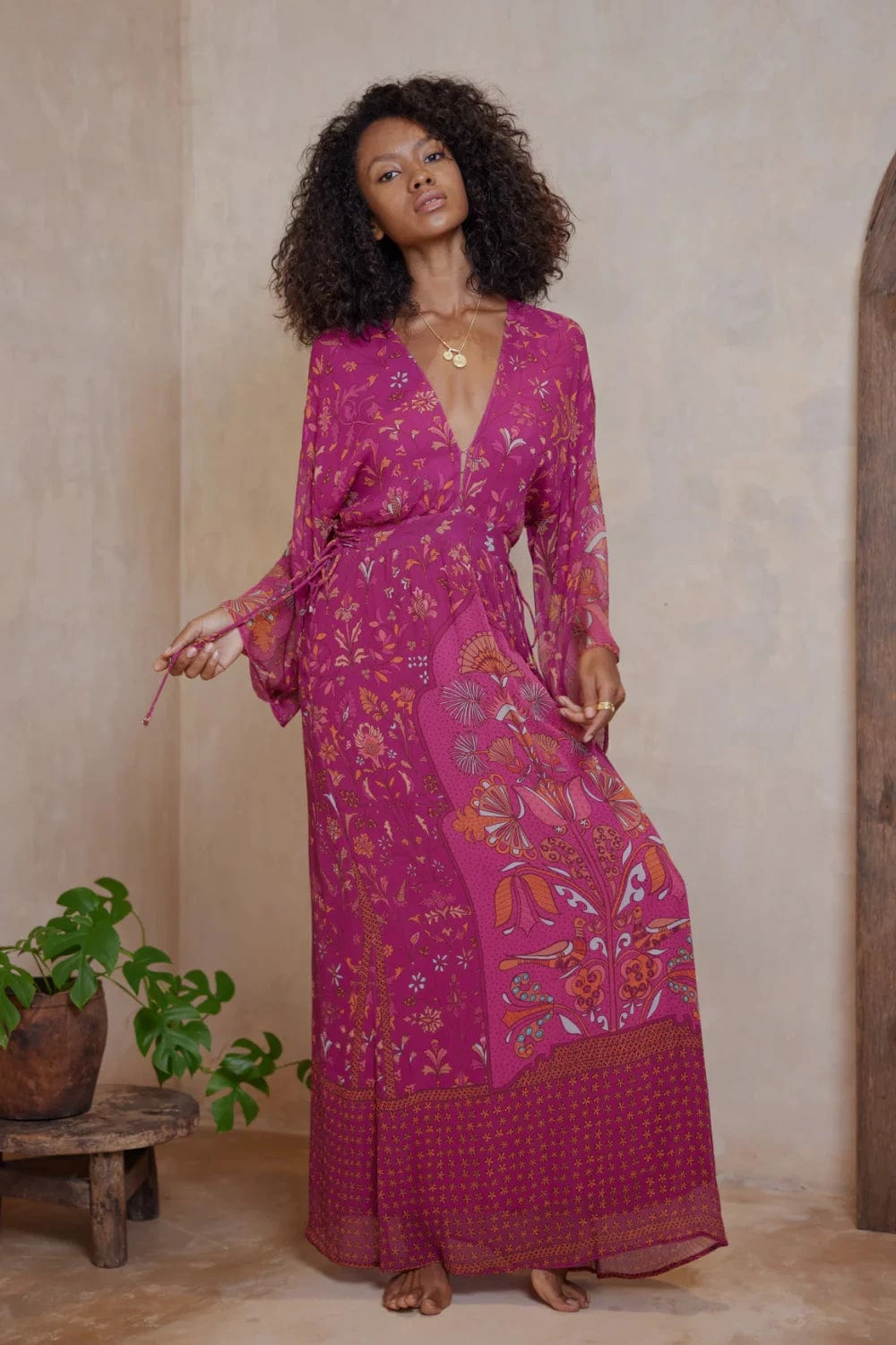 Alexandria Manda Maxi Dress - Raspberry 4 Alexandria Manda Maxi Dress - Raspberry - Image 4