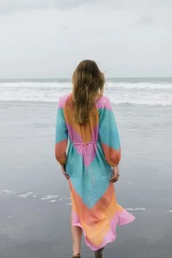 Kaleho Lorena Maxi Shirt Dress - Rainbow Chevron 10 Kaleho Lorena Maxi Shirt Dress - Rainbow Chevron -Dress Shop 3 a98d8d97 18ec 48ab 9f9f 573d44665aaa