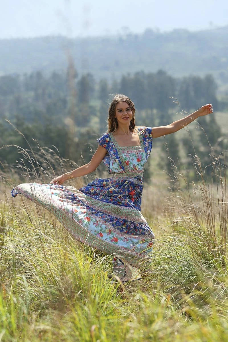 Hannah Maxi Dress - Lapis Lazuli - Preorder 1 Hannah Maxi Dress - Lapis Lazuli - Preorder