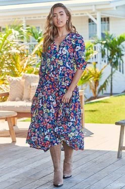 Eve Midi Dress - Carnation