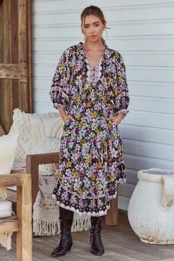 Jasmine Midi Dress - Firefly -Dress Shop JaaseJasmineMidiDress Firefly GypsyandWolf3