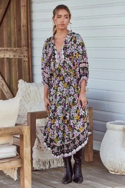 Jasmine Midi Dress - Firefly -Dress Shop JaaseJasmineMidiDress Firefly GypsyandWolf4