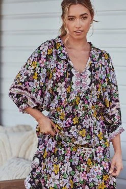 Jasmine Midi Dress - Firefly -Dress Shop JaaseJasmineMidiDress Firefly GypsyandWolf6