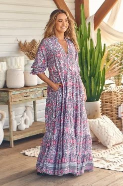 Tillie Maxi Dress - Bonnie -Dress Shop JaaseTillieMaxiDress Bonnie GypsyandWolf7