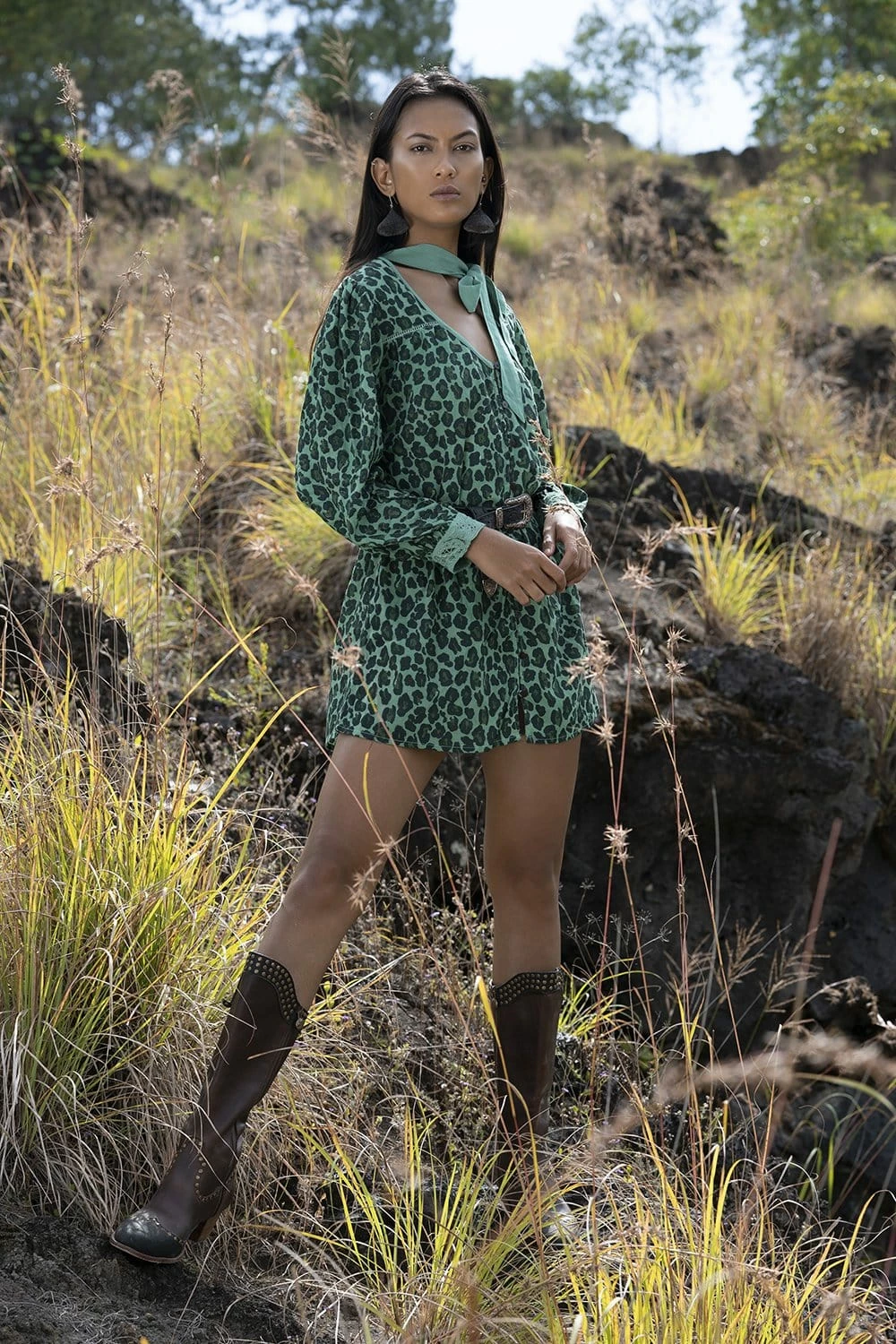 Laura Shirt Dress - Emerald - Preorder 2 Laura Shirt Dress - Emerald - Preorder - Image 2