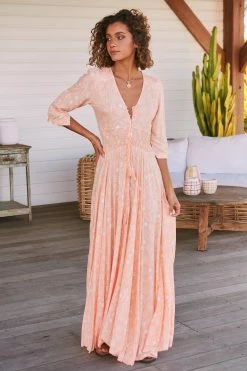 Indiana Maxi Dress - Peach Island