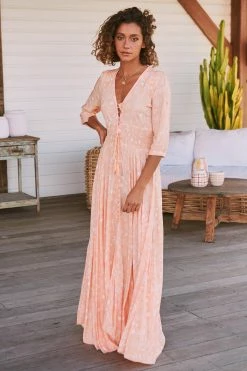 Indiana Maxi Dress - Peach Island -Dress Shop LOOK50 JAASE 5thJULY2023 2440