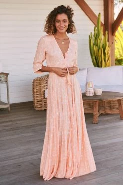 Indiana Maxi Dress - Peach Island -Dress Shop LOOK50 JAASE 5thJULY2023 2441