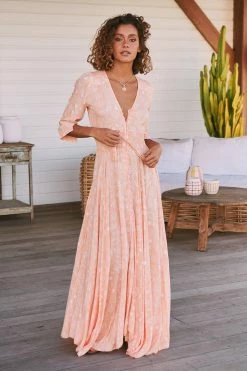Indiana Maxi Dress - Peach Island -Dress Shop LOOK50 JAASE 5thJULY2023 2447