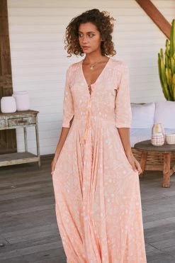 Indiana Maxi Dress - Peach Island -Dress Shop LOOK50 JAASE 5thJULY2023 2450
