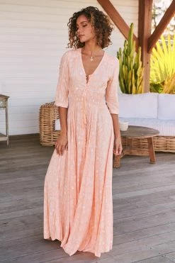 Indiana Maxi Dress - Peach Island -Dress Shop LOOK50 JAASE 5thJULY2023 2456