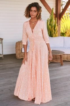 Indiana Maxi Dress - Peach Island -Dress Shop LOOK50 JAASE 5thJULY2023 2458