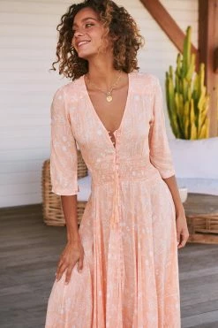 Indiana Maxi Dress - Peach Island -Dress Shop LOOK50 JAASE 5thJULY2023 2460