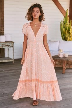 Carmen Maxi Dress - Peach Island -Dress Shop LOOK51 JAASE 5thJULY2023 2505