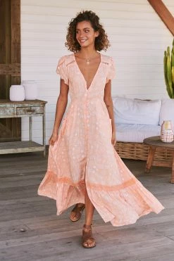 Carmen Maxi Dress - Peach Island -Dress Shop LOOK51 JAASE 5thJULY2023 2507