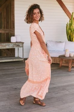 Carmen Maxi Dress - Peach Island -Dress Shop LOOK51 JAASE 5thJULY2023 2516