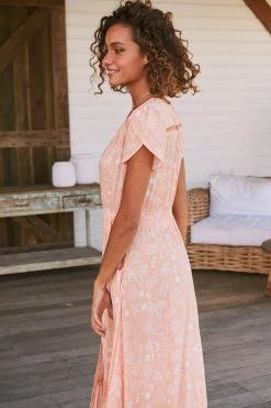 Carmen Maxi Dress - Peach Island -Dress Shop LOOK51 JAASE 5thJULY2023 2521