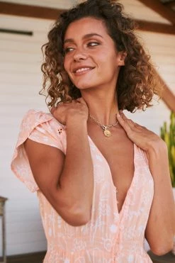 Carmen Maxi Dress - Peach Island -Dress Shop LOOK51 JAASE 5thJULY2023 2529