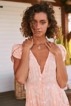 Carmen Maxi Dress - Peach Island -Dress Shop LOOK51 JAASE 5thJULY2023 2531