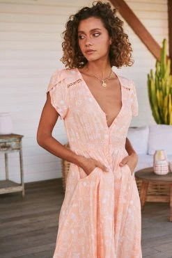 Carmen Maxi Dress - Peach Island -Dress Shop LOOK51 JAASE 5thJULY2023 2539
