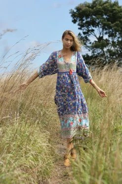 Miriam Boho Dress - Lapis Lazuli - Preorder