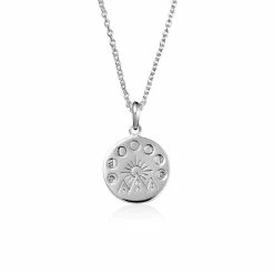 Moon And The Mountains Medallion Necklace